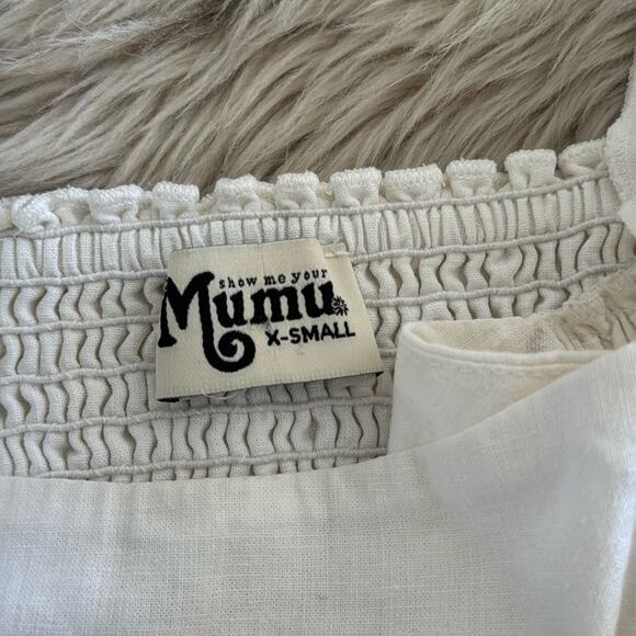 Show Me Your Mumu Delia Linen Crop Top Size XS White - Picture 4 of 4